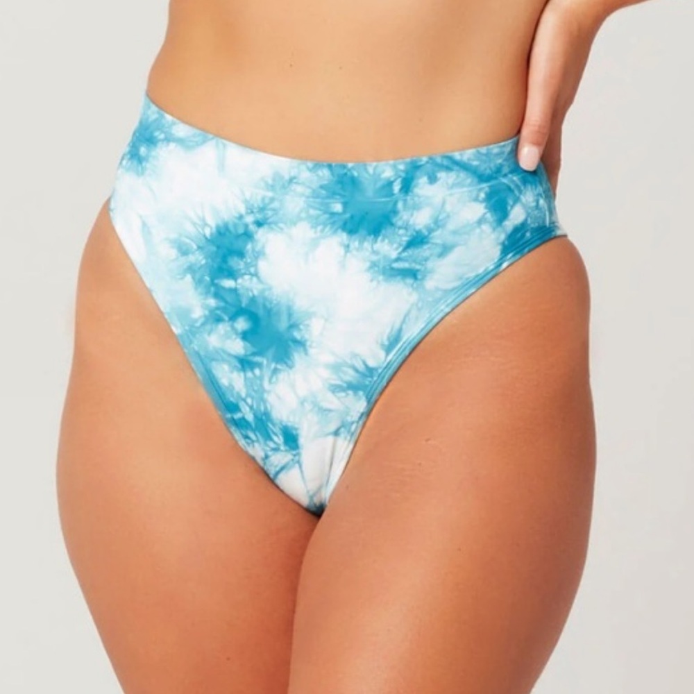 NWT L*Space Frenchi Bottom Bitsy, Tie Dye Aqua